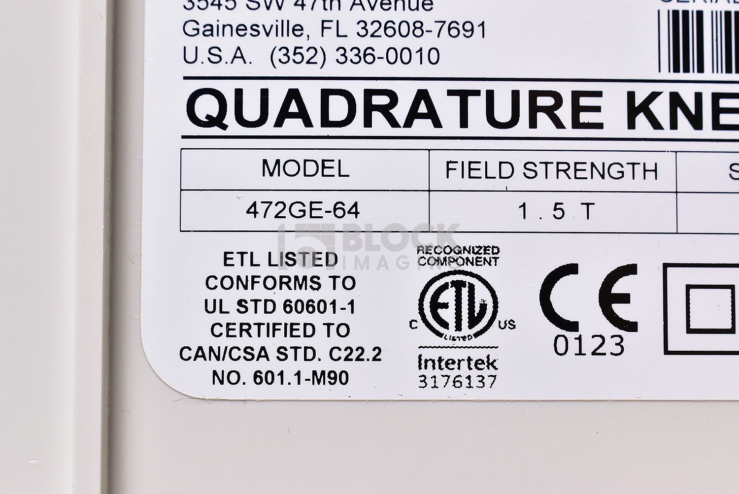 472GE-64 Quad Knee / Foot Coil for GE Closed MRI | Block Imaging